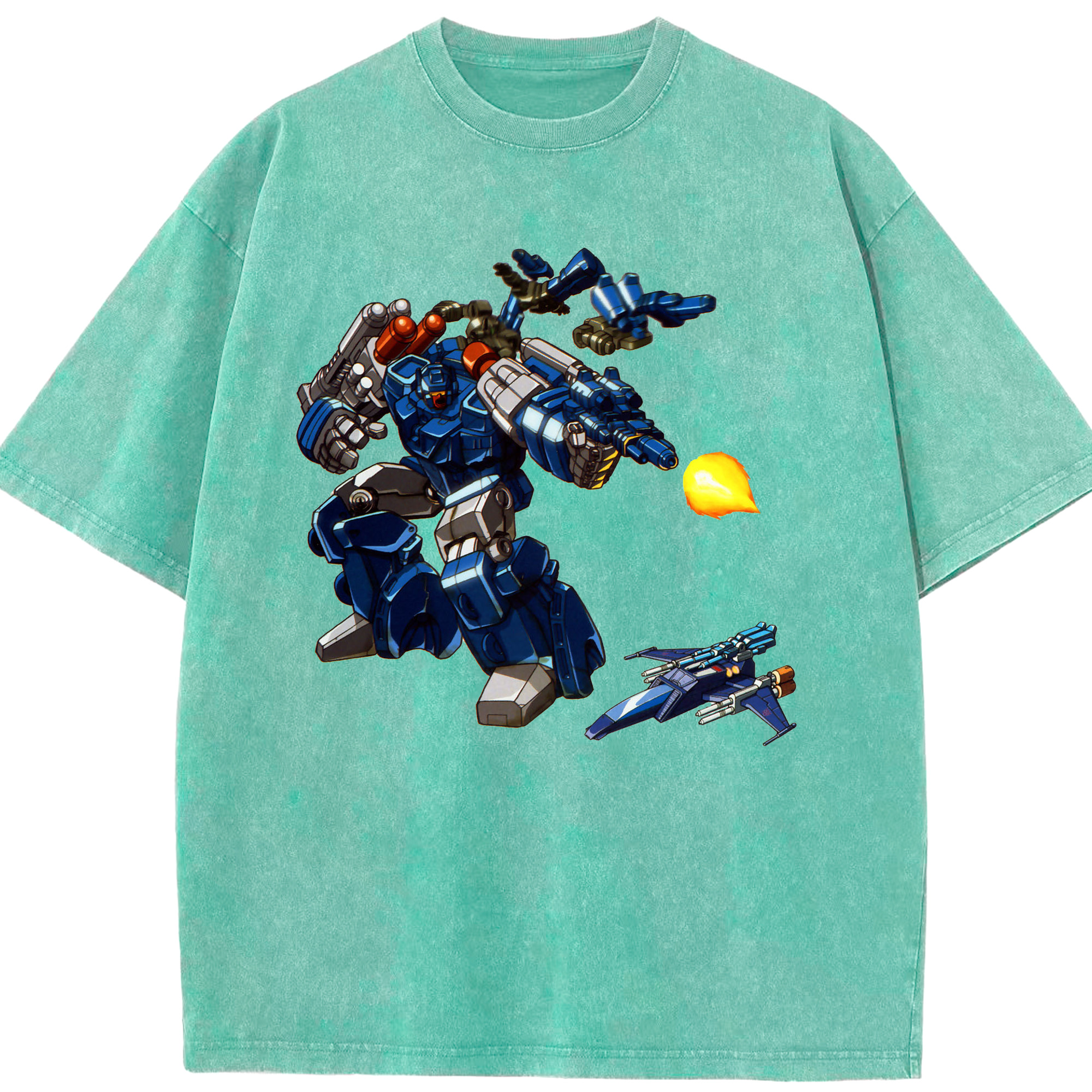 （画像用）  綿100% ヴィンテージ風 半袖Tシャツ（フロントプリント）